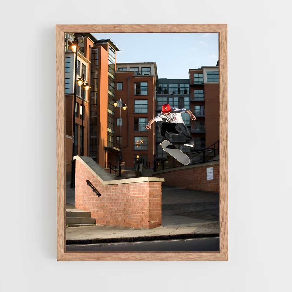 Poster Airborne Skater – affiche Skateboard (vue 4)